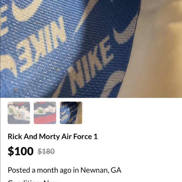 Size 8 custom Air Force ones - Picture 3 of 3